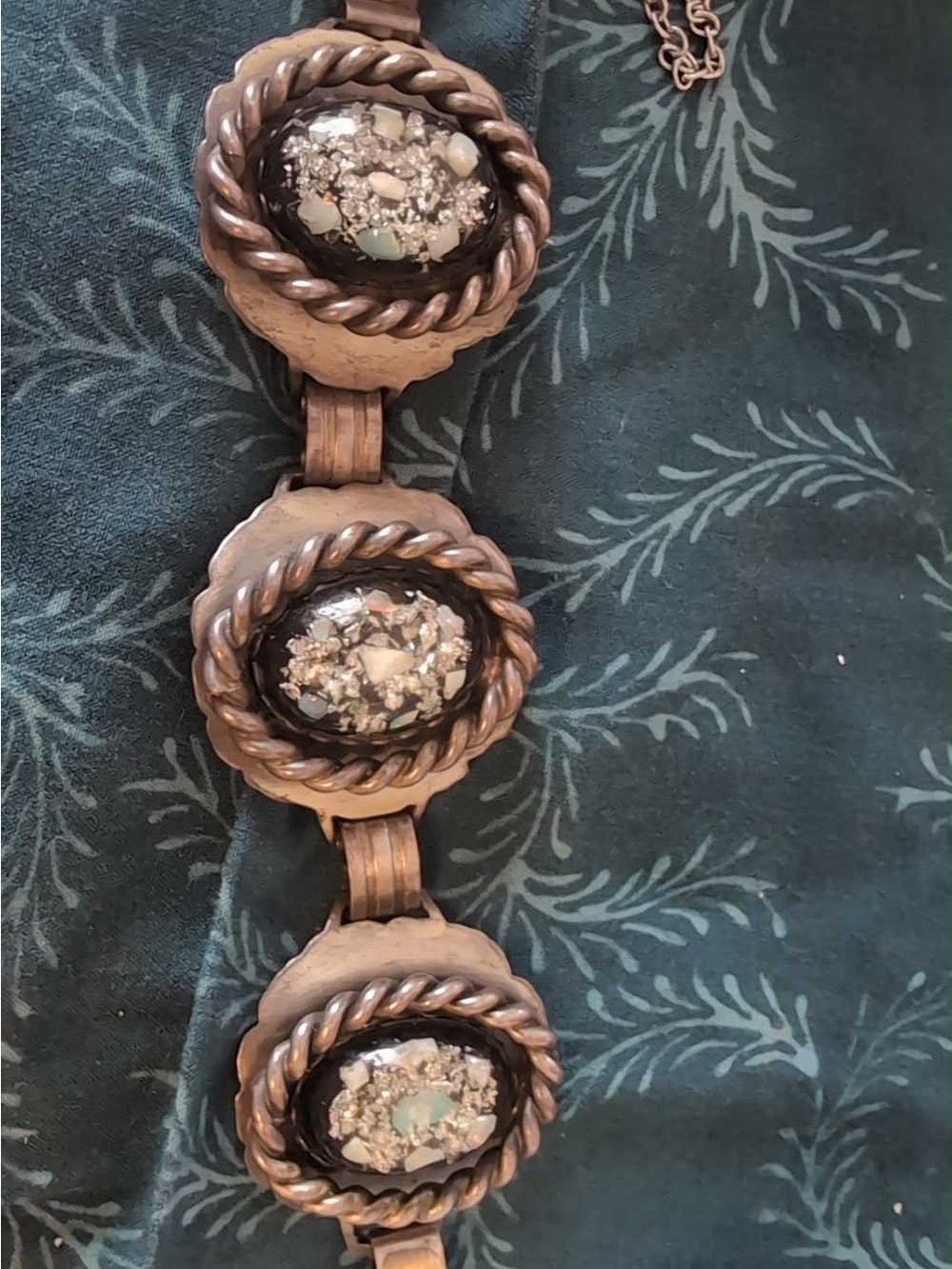 1960’s renaissance revival Bronze Statement Bracelet